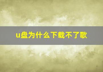 u盘为什么下载不了歌