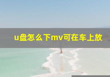 u盘怎么下mv可在车上放