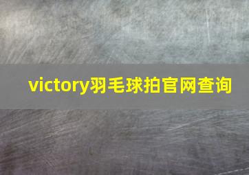 victory羽毛球拍官网查询