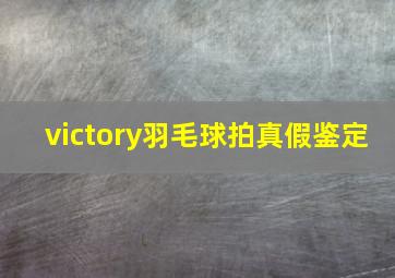 victory羽毛球拍真假鉴定