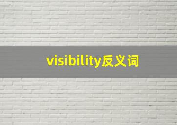 visibility反义词