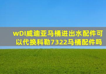 wDI威迪亚马桶进出水配件可以代换科勒7322马桶配件吗