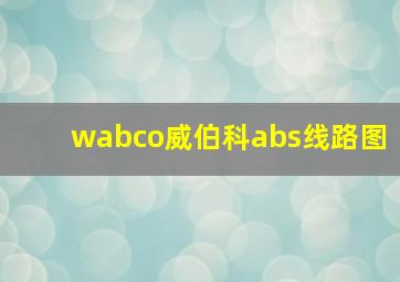 wabco威伯科abs线路图