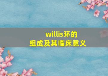 willis环的组成及其临床意义