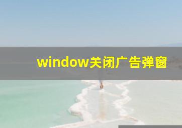 window关闭广告弹窗