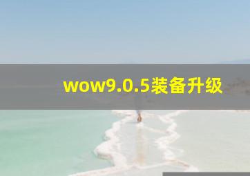 wow9.0.5装备升级