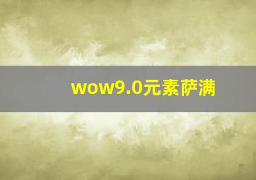 wow9.0元素萨满