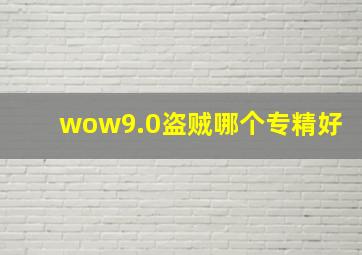 wow9.0盗贼哪个专精好