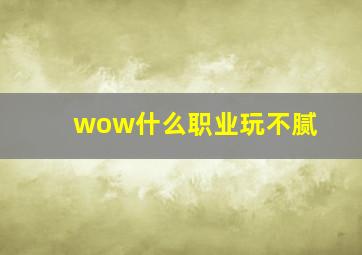 wow什么职业玩不腻