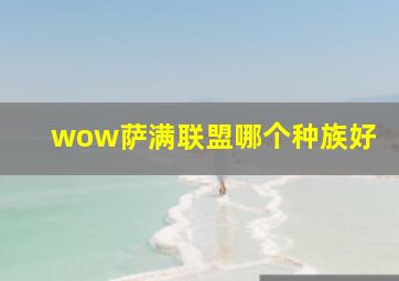 wow萨满联盟哪个种族好