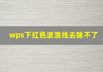 wps下红色波浪线去除不了