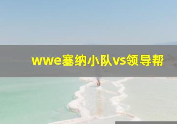 wwe塞纳小队vs领导帮