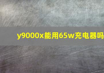 y9000x能用65w充电器吗