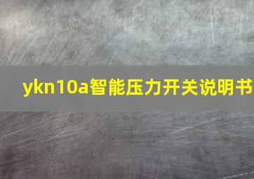 ykn10a智能压力开关说明书