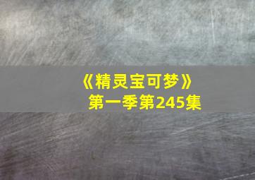 《精灵宝可梦》第一季第245集