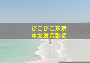 ぴこぴこ东京中文发音歌词