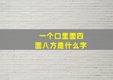 一个口里面四面八方是什么字