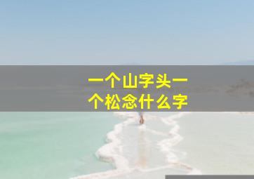 一个山字头一个松念什么字