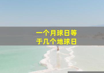 一个月球日等于几个地球日