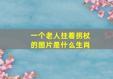 一个老人拄着拐杖的图片是什么生肖