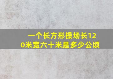 一个长方形操场长120米宽六十米是多少公顷