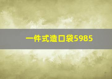 一件式造口袋5985