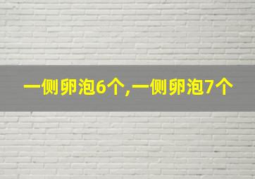 一侧卵泡6个,一侧卵泡7个