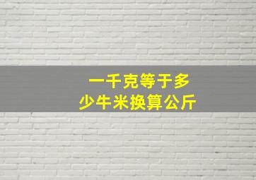 一千克等于多少牛米换算公斤