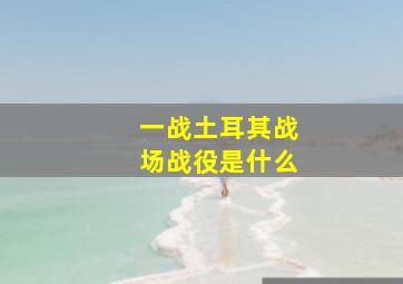 一战土耳其战场战役是什么