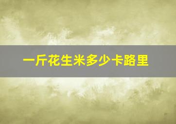 一斤花生米多少卡路里