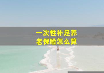 一次性补足养老保险怎么算