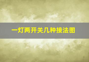 一灯两开关几种接法图