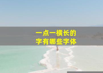 一点一横长的字有哪些字体