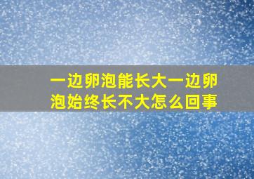 一边卵泡能长大一边卵泡始终长不大怎么回事