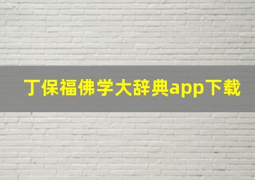 丁保福佛学大辞典app下载