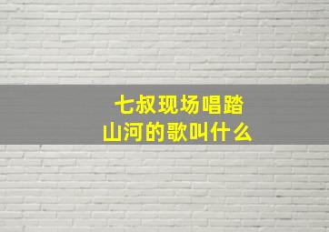 七叔现场唱踏山河的歌叫什么