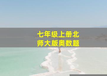 七年级上册北师大版奥数题