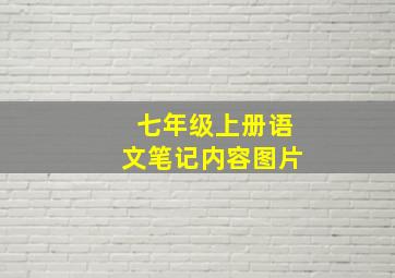 七年级上册语文笔记内容图片