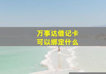 万事达借记卡可以绑定什么