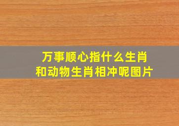 万事顺心指什么生肖和动物生肖相冲呢图片