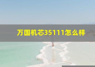 万国机芯35111怎么样