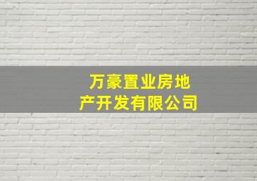 万豪置业房地产开发有限公司