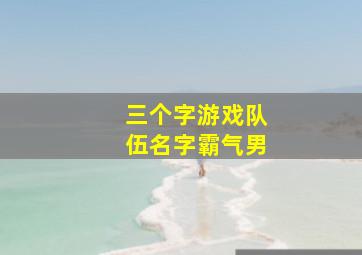 三个字游戏队伍名字霸气男