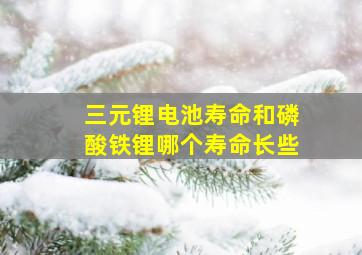 三元锂电池寿命和磷酸铁锂哪个寿命长些