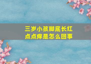 三岁小孩脚底长红点点痒是怎么回事