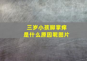 三岁小孩脚掌痒是什么原因呢图片