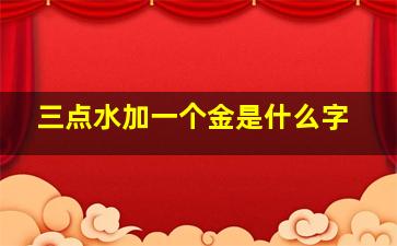 三点水加一个金是什么字