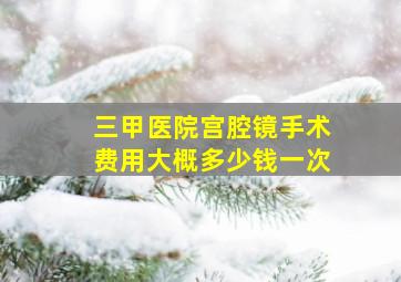 三甲医院宫腔镜手术费用大概多少钱一次