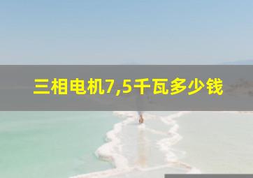 三相电机7,5千瓦多少钱