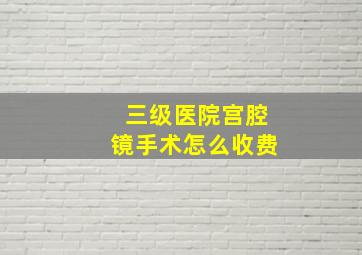 三级医院宫腔镜手术怎么收费